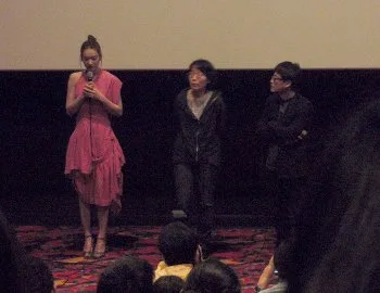 Director Son Kwang-Ju and actress Kim Su-Hyeon at the Jeonju International Film Festival