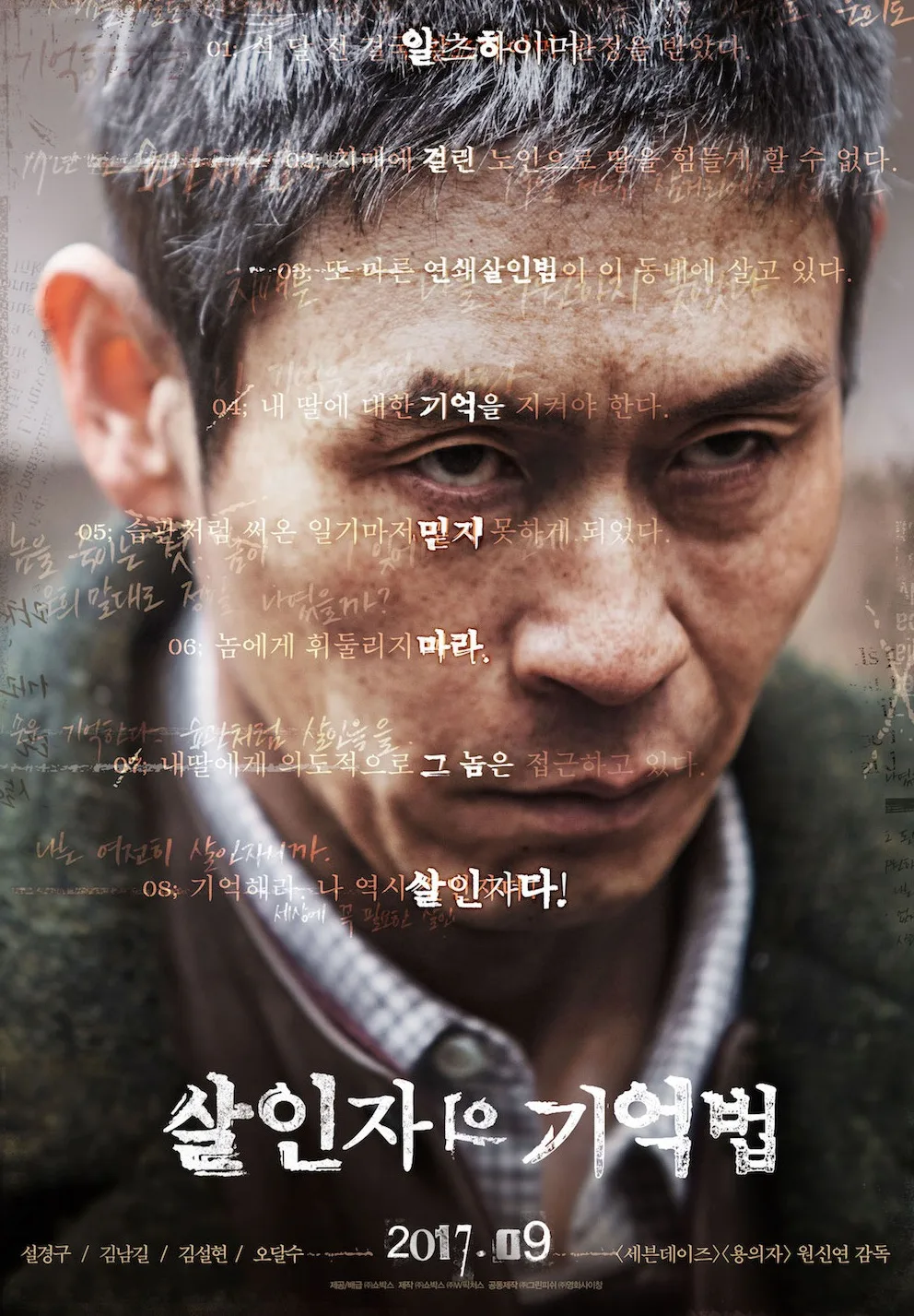 Promotional poster for the film Memoir of a Murderer