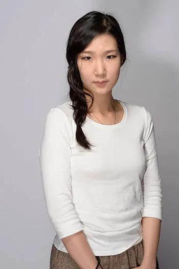 Portrait of Japanese actress Erika Shumoto
